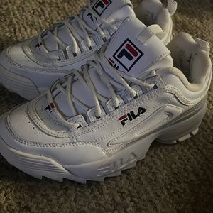 white FILA chunky sneakers